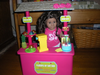 american girl shaved ice stand